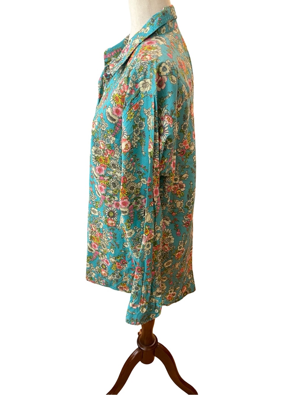 NATURAL LIFE FLORAL BUTTON DOWN BLOUSE - Picture 7 of 12
